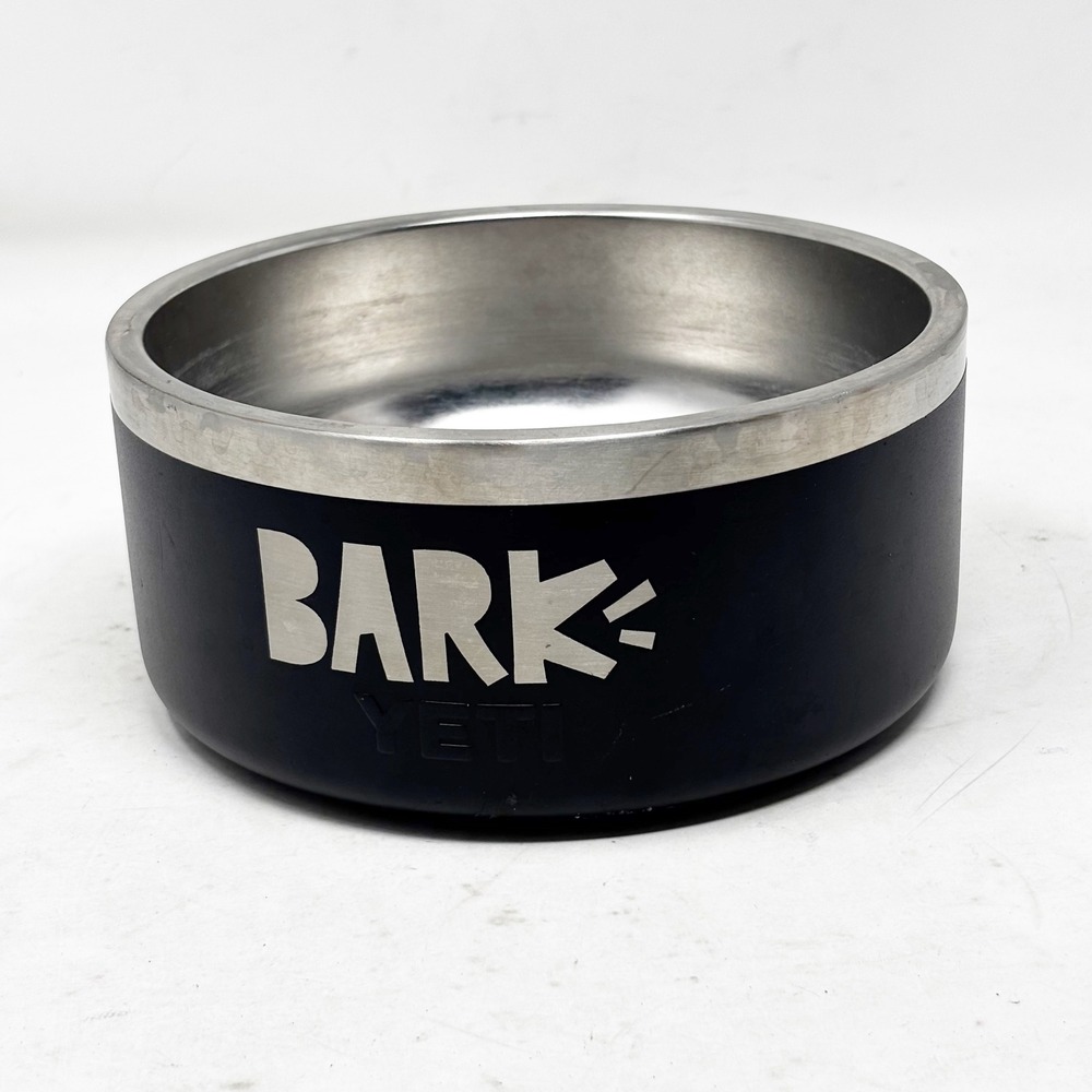 YETI x BARK Boomer 4 Dog Bowl Black Stainless Steel 32oz Insulated Pet Dish